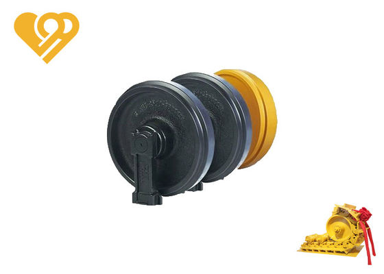 Casting Bulldozer Undercarriage Parts Front Idler Assembly ZG50Mn Steel Material