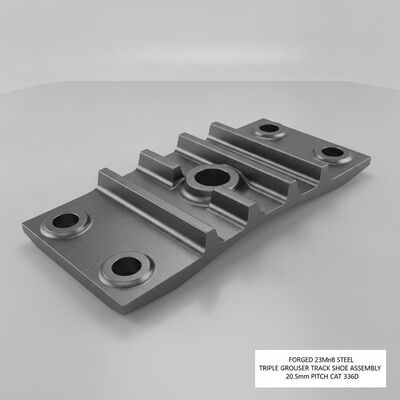 Calidad Conjunto de zapata de oruga de triple garra de acero 23MnB forjado con paso de 202,5 mm para excavadora Caterpillar 336D fábrica